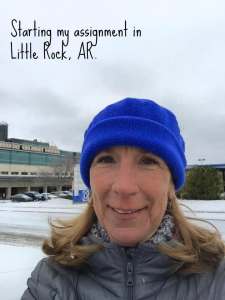 TotalMed travel nurse on assignment in Little Rock while it snows