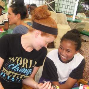 Mercy Ships nurse and 16-year-old Natacha